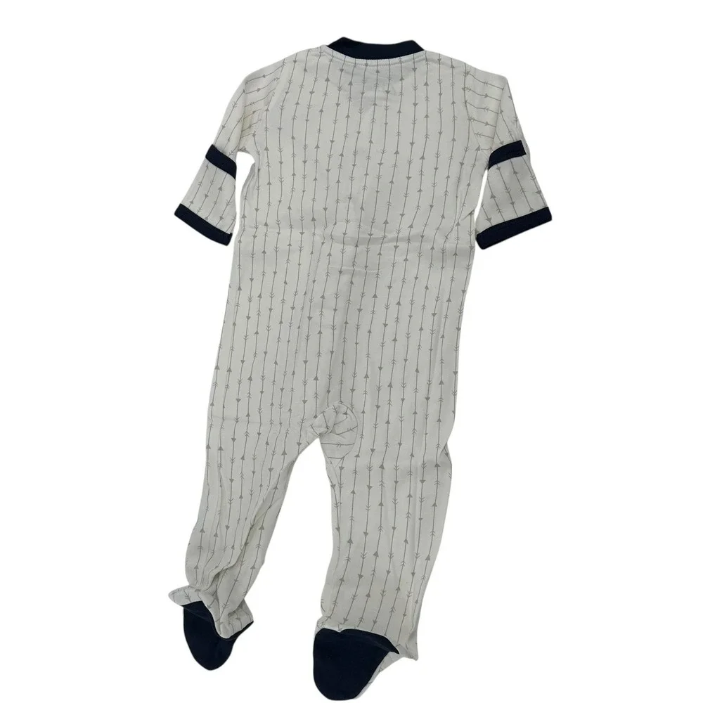 Baby Butler ZippyZ 3-6 Months BAMBOO‎ Cream Navy Footed Pajamas Arrow Print NWT